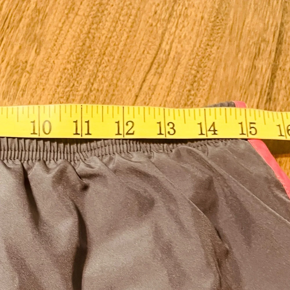 Nike Women's Gray Shorts with Pink and Green Accents
